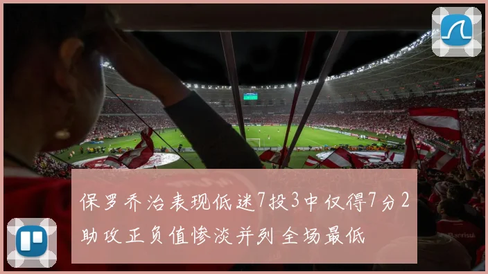 保罗乔治表现低迷7投3中仅得7分2助攻正负值惨淡并列全场最低